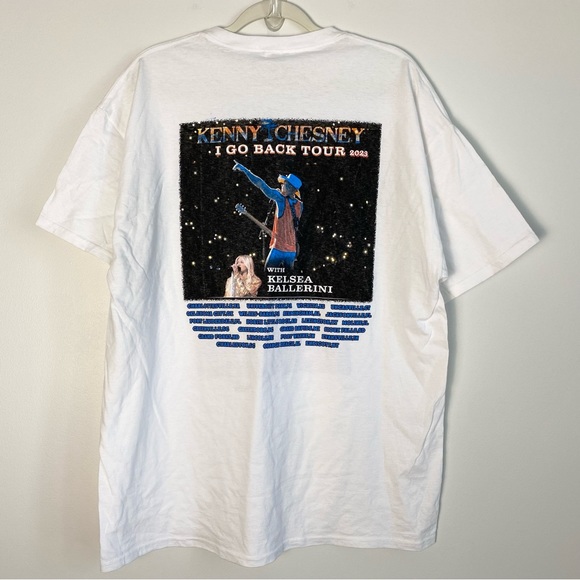 Kenny Chesney I Go Back Tour Concert T-shirt w/ Kelsea Ballerini 2023 XL White - Picture 3 of 8